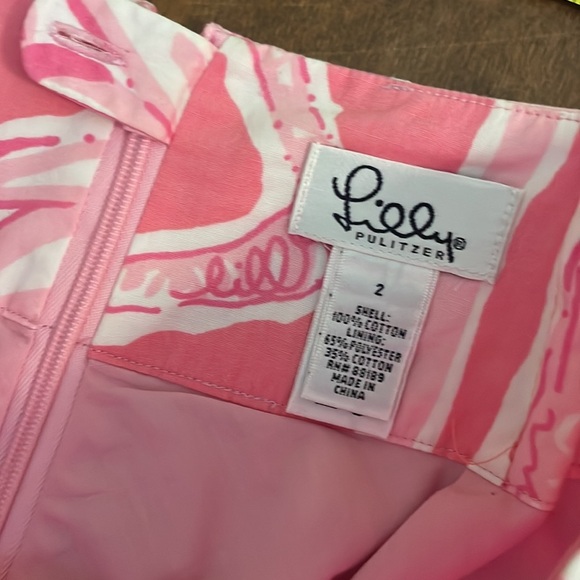 Lilly Pulitzer Pink Flamingo Embroidered Skirt - Picture 5 of 6